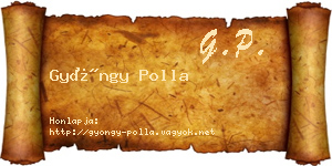 Gyöngy Polla névjegykártya